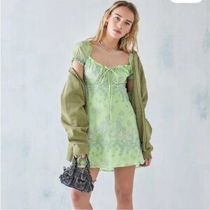 Urban Outfitters green mini dress